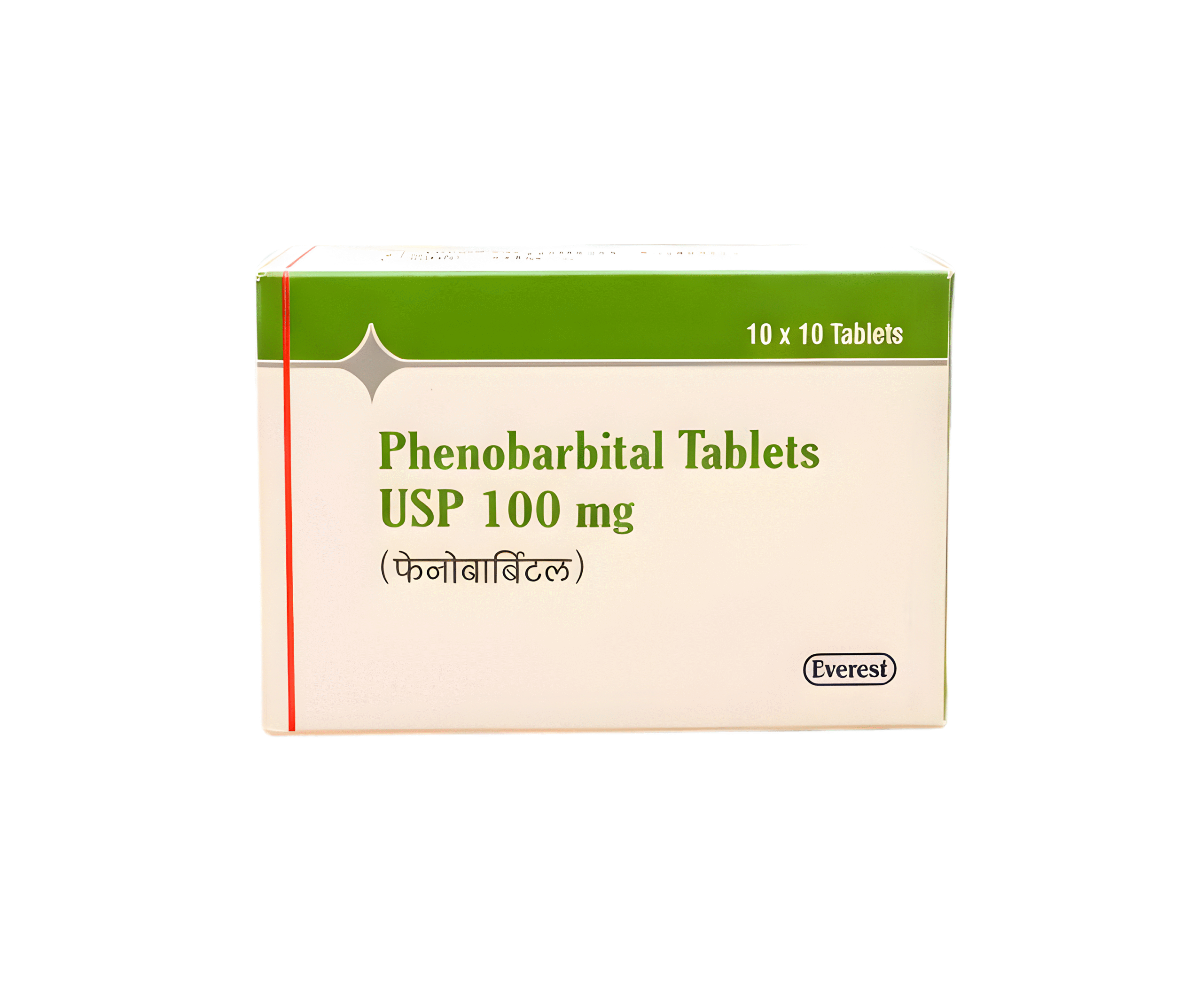 Phenobarbital Tablets USP 100 mg – 10×10 Tablets (Everest)