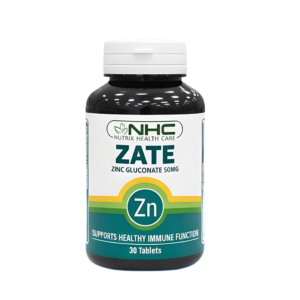 NHC ZATE Zinc Gluconate 50 mg – Immune Support Supplement (30 Tablets)