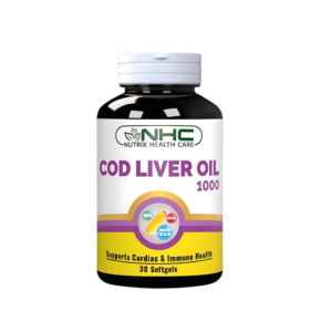 NHC Cod Liver Oil 1000 mg – Supports Cardiac & Immune Health (30 Softgels)