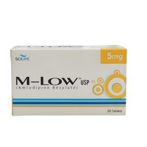 M-LOW USP – Amlodipine Besylate 5mg (20 Tablets)