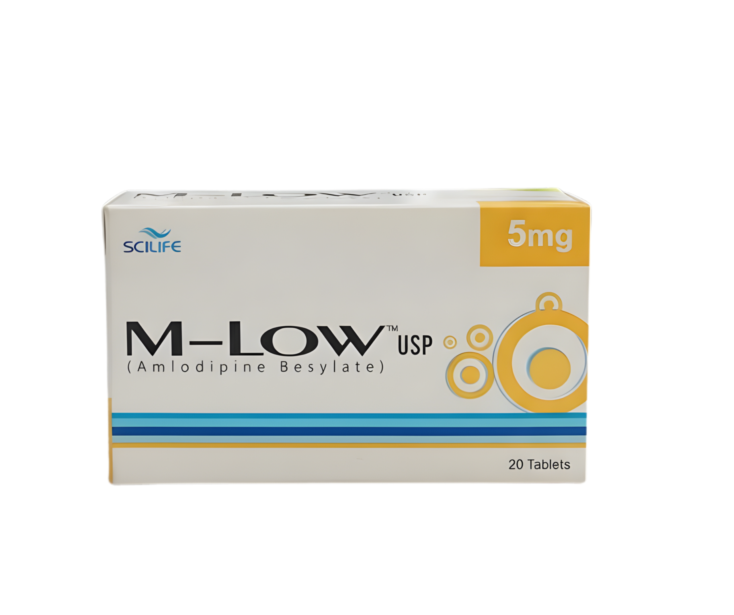 M-LOW USP – Amlodipine Besylate 5mg (20 Tablets)